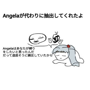 Angelaにありがとうと言って