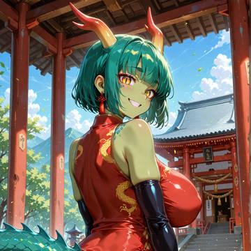 竜娘（緑）①
