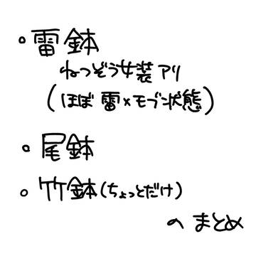 雷鉢/尾鉢/竹鉢ログ