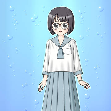 眼鏡っ娘夏服菊池さん