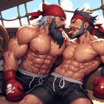 Pirate boxing during Aftermatch