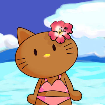 日焼けキティちゃん