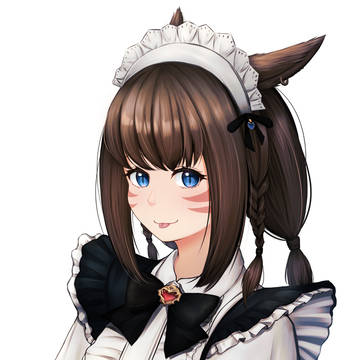 舌をしまい忘てるミコッテ