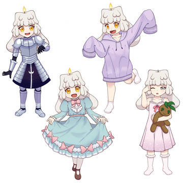 Candeline in different clothing