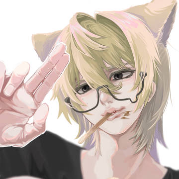 ケモ耳金髪メガネ