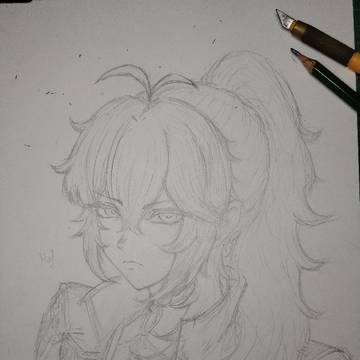 初投稿でディルック描いたった ✌︎( ˙-˙ )✌︎