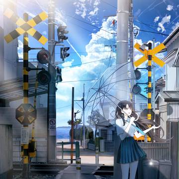 踏切にて、雨との別れ