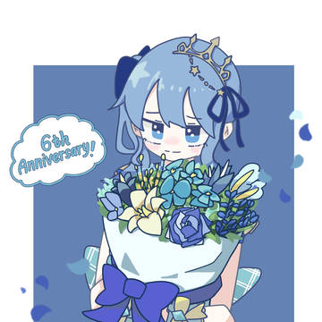星街すいせい　6周年記念イラスト