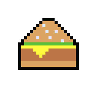 Pixel art Burger. FIrst try