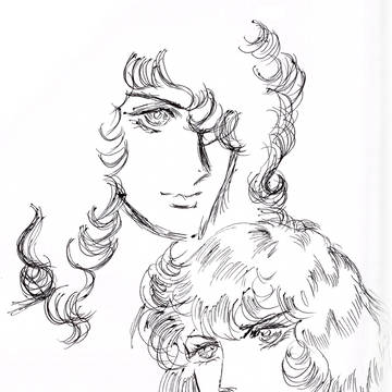 ベルサイユのばら　イラスト模写（ペン画）