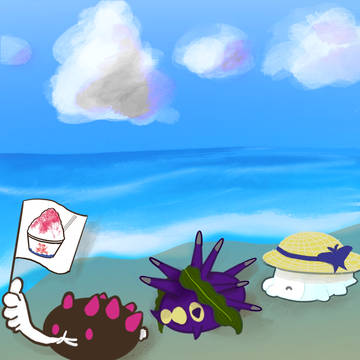 おもち組で行く海水浴