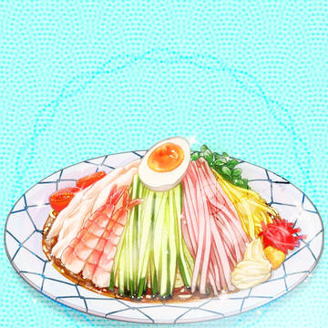 冷やし中華　japanese cold ramen