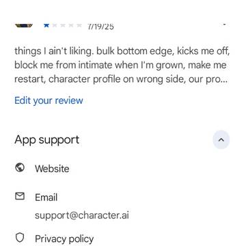 character ai complications