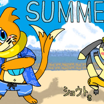 水着姿の栄太君＆ショウト君！