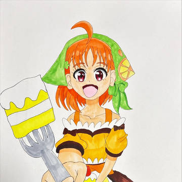 チカちゃんバースデーイラスト。