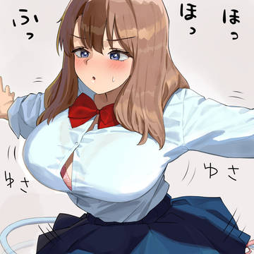 フラフープできない運動神経悪い子とおっぱいでも出来る子(2枚)