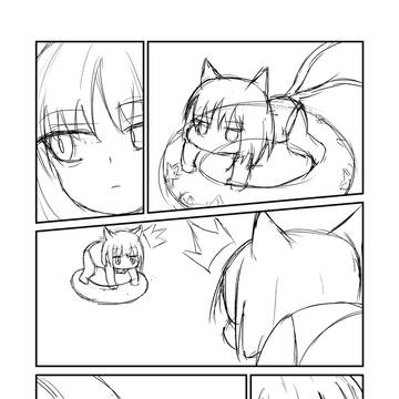 転んでいる猫たち