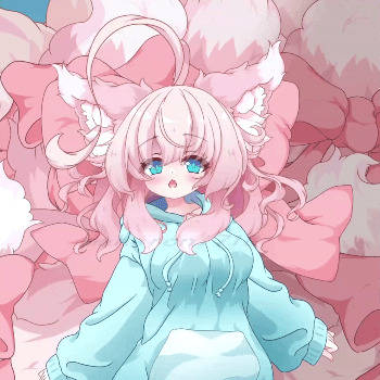 動く桃色もふもふちゃん