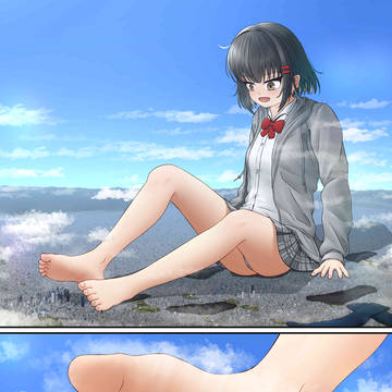 最初の一歩を踏み出す愛奈ちゃん