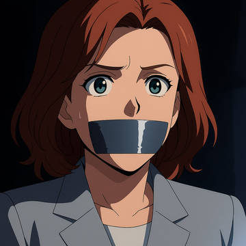 Agent Scully Tape gagged