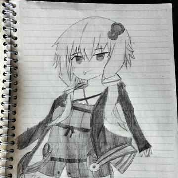 鉛筆で描いた結月ゆかり