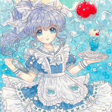 水色ソーダの海と少女