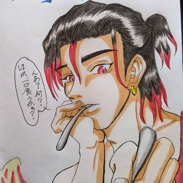暑くてかき氷を食べるナガニキ‼️