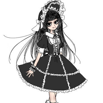 黒ロリの女の子