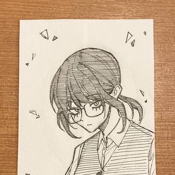 【会社と私生活】ペーパーナプキンイラスト