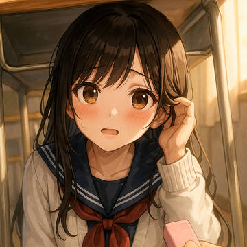 机の下で、こっそり…