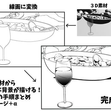 3D素材の加工講座・ワイングラス編