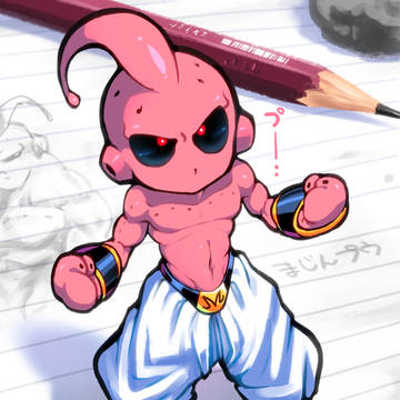 魔人ブウのアーカイブアートワーク, 現時点では作者不明。