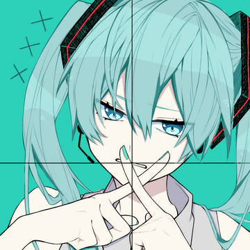 初音ミクのフリー線画塗ってみました