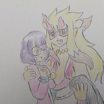 鬼の大親分とイナホ。