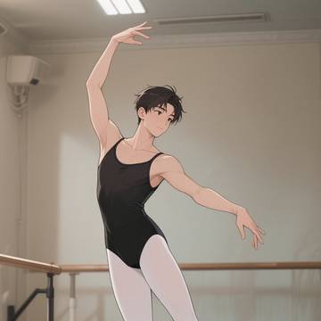 练习舞蹈的男生
