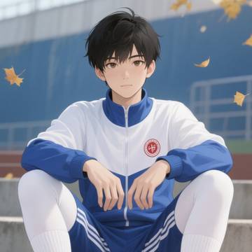 白丝叠穿白袜的男高中生