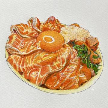 サーモン丼