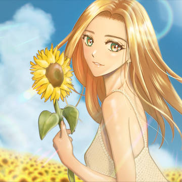 夏といえばひまわりっていう基本ムーブ