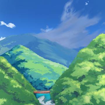 夏の山
