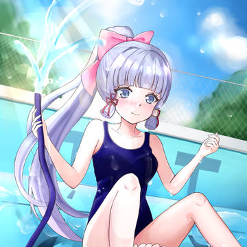 プール掃除綾華ちゃん！