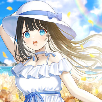 夏と向日葵と女の子