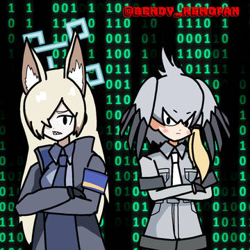 ハシビロコウ&カンナ