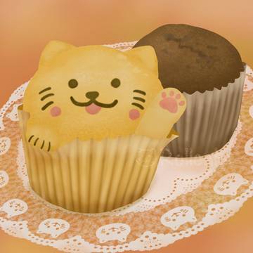 にゃんこカップケーキ
