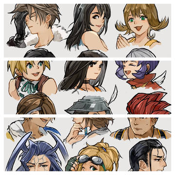 FF8/9/10 顔だけ描きたかったやつ