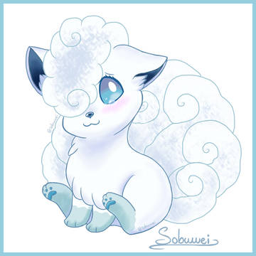 [OLD ART] Shy Alolan Vulpix