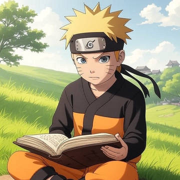 Naruto reads