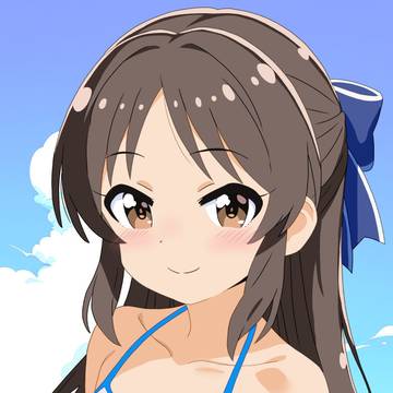 橘ありす@しましま水着