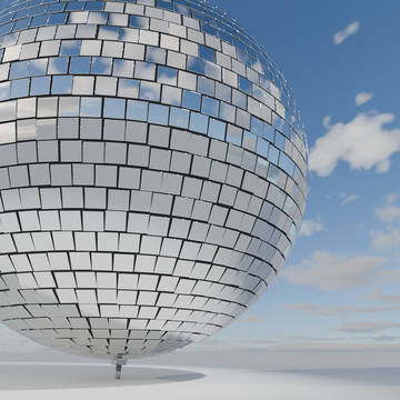 Frutiger aero disco ball