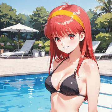 詩織「黒い水着って、なんか大人っぽいでしょ💕」