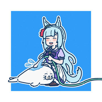 アザラシを洗うアルダンさん